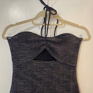 Reformation "Indie" Ribbed Keyhole Midi Dress